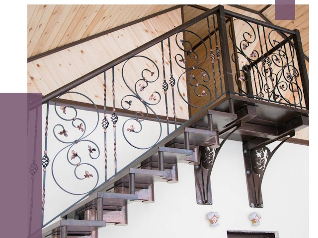 Кованые лестницы в Верхнем Уфалее от 79825 руб. под ключ