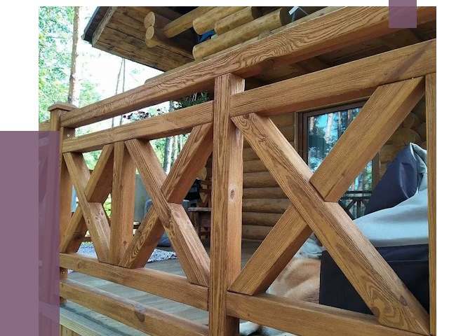 Деревянные перила под ключ в Верхнем Уфалее от 7676 руб. 