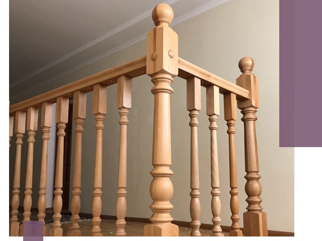 Деревянные перила на заказ в Верхнем Уфалее: монтаж и изготовление