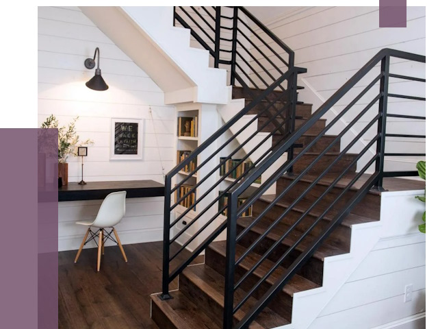 Перила для лестницы в доме в Верхнем Уфалее от 7420 руб. — ПРОЛЁТ-Врф