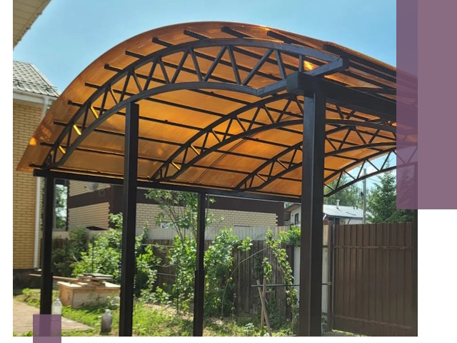 Изготовление навесов под ключ в Верхнем Уфалее из качественных материалов