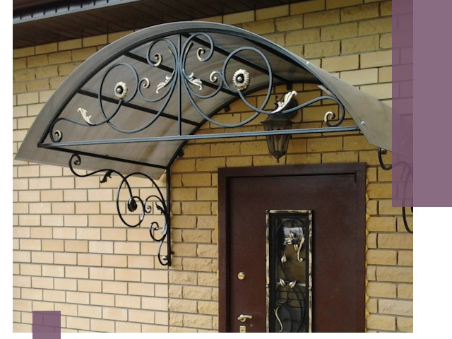 Изготовление козырьков из металла под ключ в Верхнем Уфалее