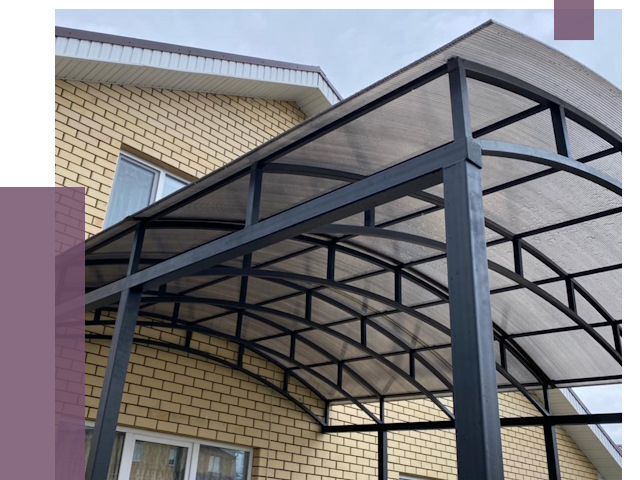 Монтаж козырьков в Верхнем Уфалее от 11513 руб. | ПРОЛЁТ-Врф