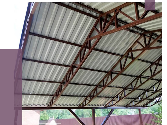 Навесы из профнастила в Верхнем Уфалее от 7368 руб. | ПРОЛЁТ-Врф