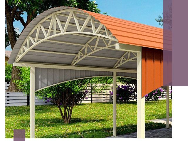 Навесы из профнастила под ключ в Верхнем Уфалее — установка и монтаж