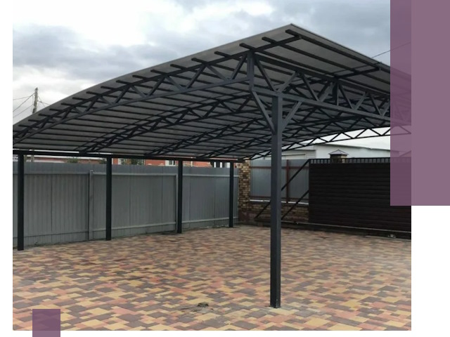 Металлические навесы под ключ в Верхнем Уфалее — изготовление и монтаж