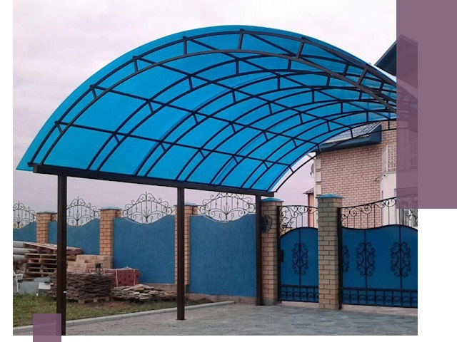 Арочные навесы под ключ в Верхнем Уфалее — изготовление и монтаж