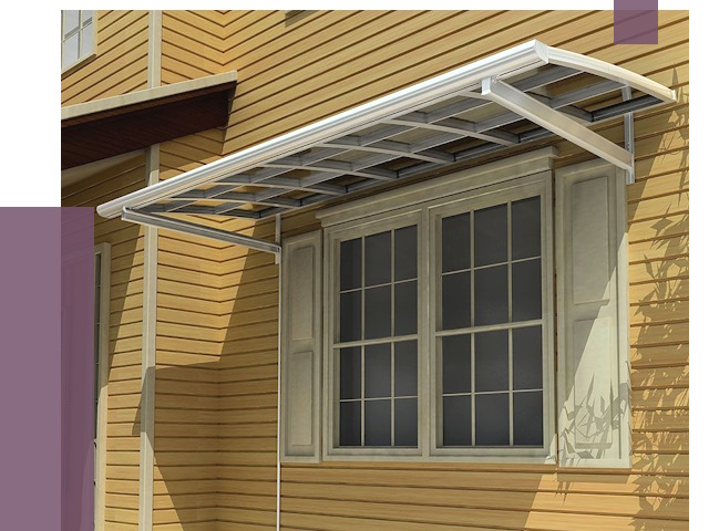 Козырьки над окнами в Верхнем Уфалее от 7624 руб. — монтаж, покупки | ПРОЛЁТ-Врф