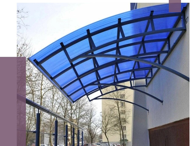 Козырьки из поликарбоната в Верхнем Уфалее от 4298 руб. под ключ | ПРОЛЁТ-Врф