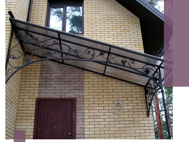 Односкатные козырьки из металла под ключ в Верхнем Уфалее