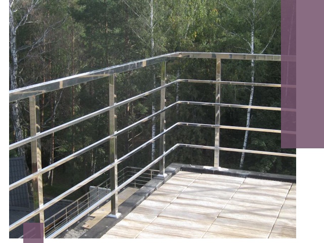 Парапеты из нержавеющей стали в Верхнем Уфалее — изготовление и монтаж