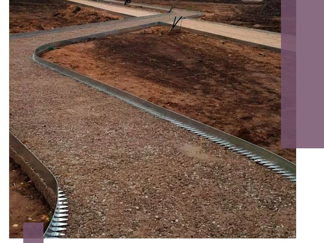 Металлические бордюры под ключ в Верхнем Уфалее — изготовление и монтаж