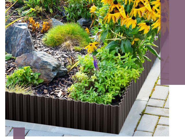 Металлические бордюры для клумб в Верхнем Уфалее — производство и монтаж