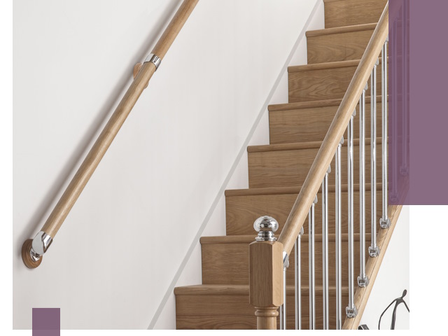 Пристенные поручни из стали и нержавейки под монтаж в Верхнем Уфалее